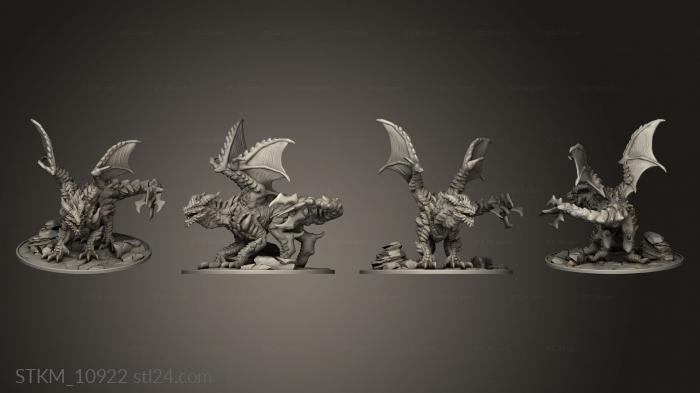 Figurines heroes, monsters and demons (Spike Dragon Dragon, STKM_10922) 3D models for cnc