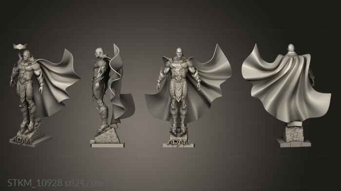 Figurines heroes, monsters and demons (Black Adam BA, STKM_10928) 3D models for cnc