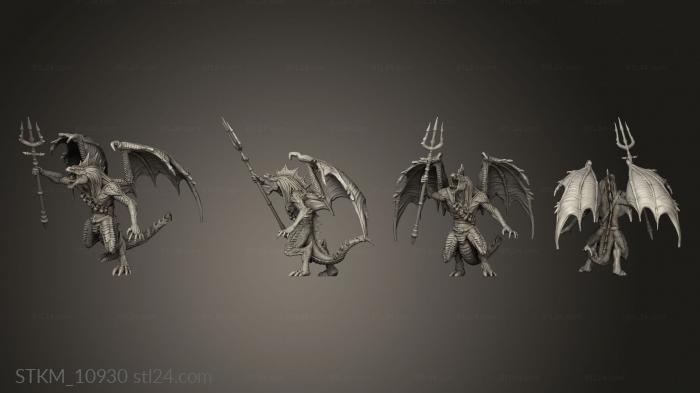 Figurines heroes, monsters and demons (Elven Grace Draconic Demon Green, STKM_10930) 3D models for cnc