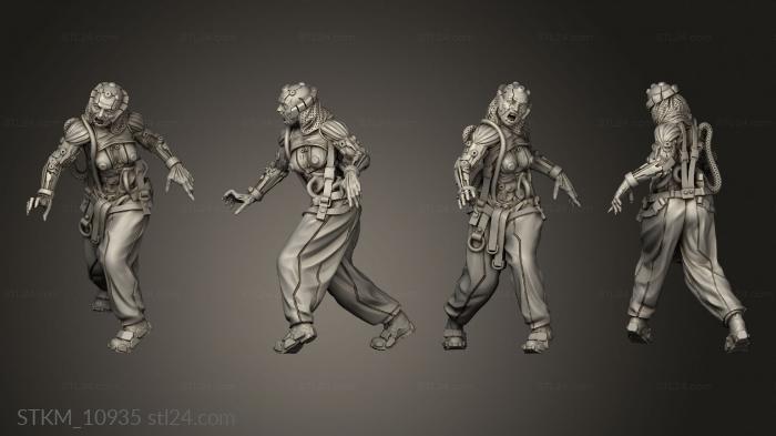 Figurines heroes, monsters and demons (Subject ONE Bio Mutant Female, STKM_10935) 3D models for cnc