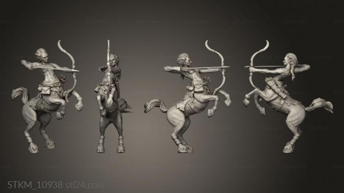 Figurines heroes, monsters and demons (Forest Tribe Centaur Waste, STKM_10938) 3D models for cnc