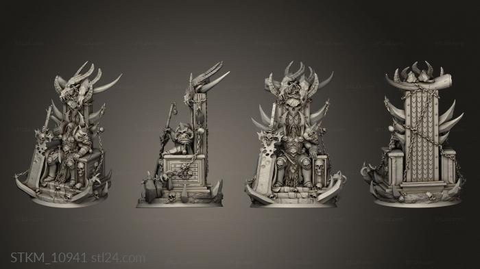 Figurines heroes, monsters and demons (Olaf Throne Chair, STKM_10941) 3D models for cnc