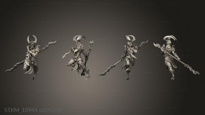 Figurines heroes, monsters and demons (Akkari Spider Elves Ner Rice Ranger Witches, STKM_10944) 3D models for cnc