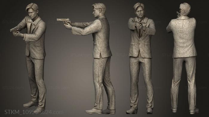 Figurines heroes, monsters and demons (Fox Mulder Figure, STKM_10953) 3D models for cnc