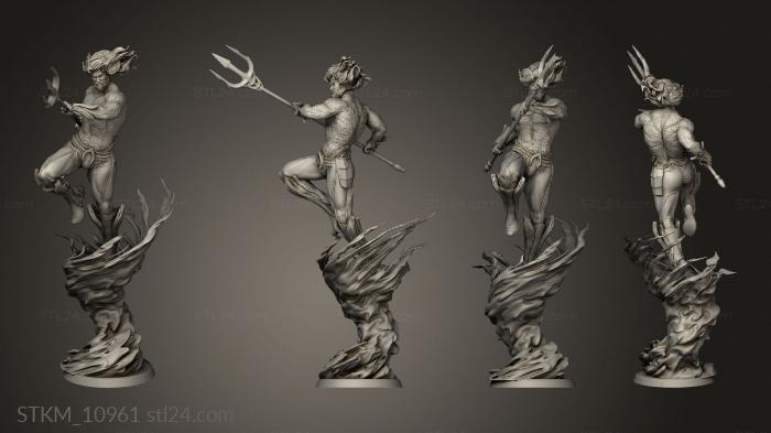 Figurines heroes, monsters and demons (AQUAMAN, STKM_10961) 3D models for cnc