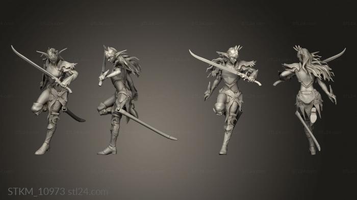 Figurines heroes, monsters and demons (Elven Grace Moon Runner Defending, STKM_10973) 3D models for cnc