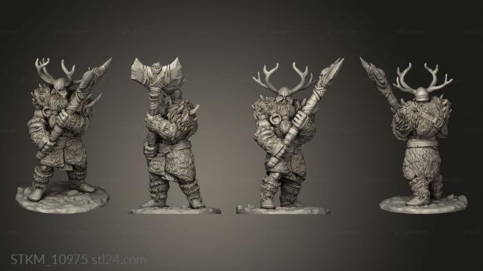 Figurines heroes, monsters and demons (Forest Berserker, STKM_10975) 3D models for cnc