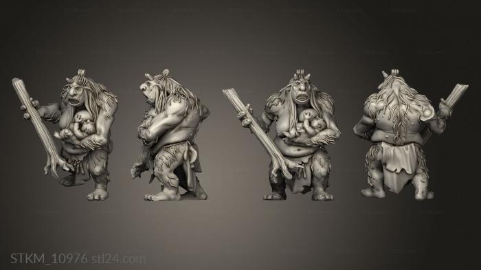 Figurines heroes, monsters and demons (Barbarians Trolls Ferin Troll, STKM_10976) 3D models for cnc