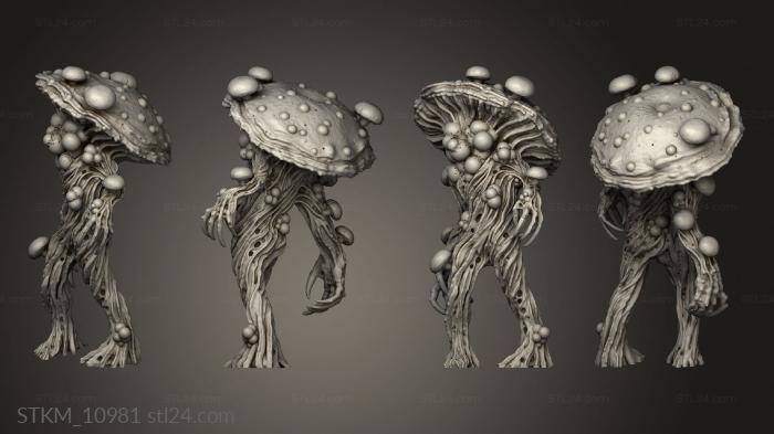 Figurines heroes, monsters and demons (Nightmare Grotto Fungi Mushroom Men, STKM_10981) 3D models for cnc
