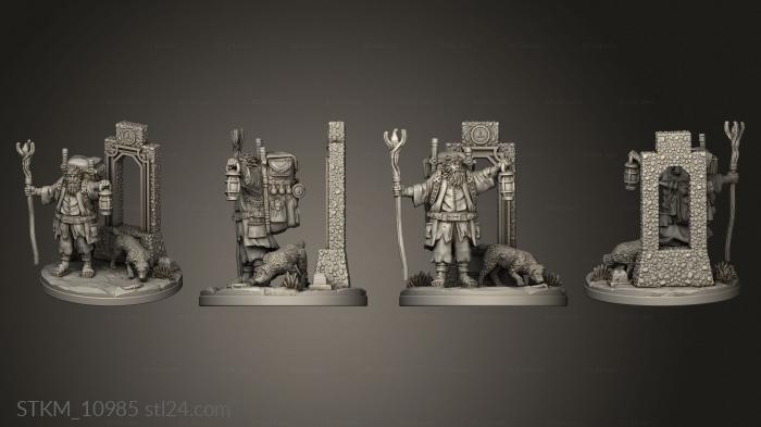Figurines heroes, monsters and demons (Tarot The Hermit, STKM_10985) 3D models for cnc