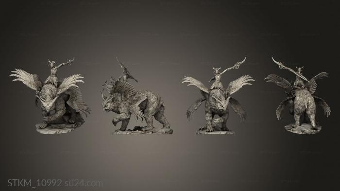 Figurines heroes, monsters and demons (Hundun Wing, STKM_10992) 3D models for cnc