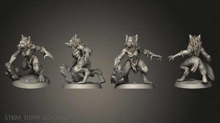 Figurines heroes, monsters and demons (Werewolf Hunters Wolf, STKM_10999) 3D models for cnc