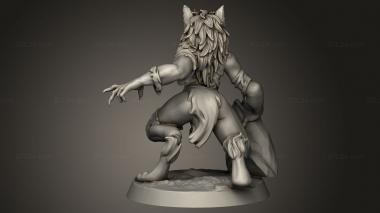 Figurines heroes, monsters and demons (Werewolf Hunters Wolf, STKM_10999) 3D models for cnc