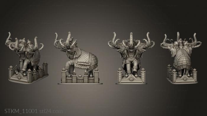 Figurines heroes, monsters and demons (Airavata, STKM_11001) 3D models for cnc