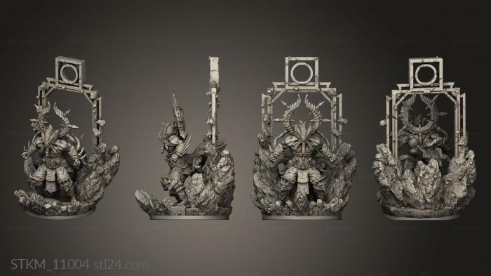 Figurines heroes, monsters and demons (Tarot Strength arch, STKM_11004) 3D models for cnc