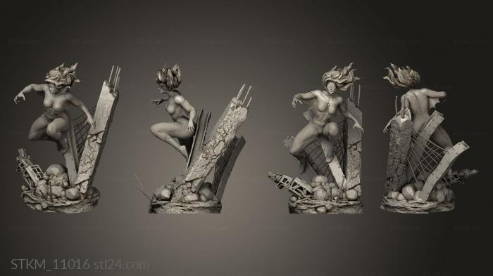 Figurines heroes, monsters and demons (Spider Woman Gabriel Risco Barillas, STKM_11016) 3D models for cnc