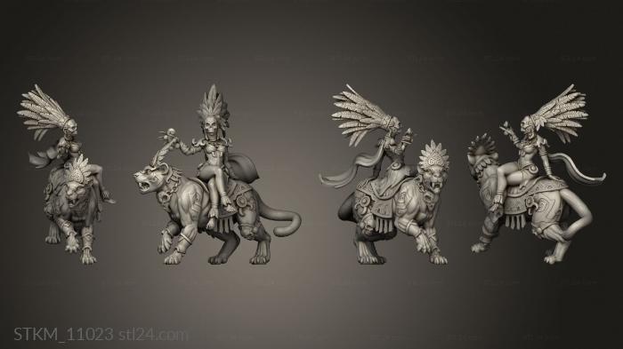 Figurines heroes, monsters and demons (adisa the sorceress queen, STKM_11023) 3D models for cnc