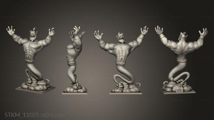 Figurines heroes, monsters and demons (Aladdin Genie Multi Remix PR, STKM_11025) 3D models for cnc