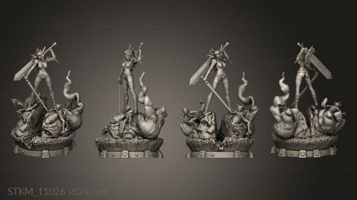 Figurines heroes, monsters and demons (Michel Ballares Magik Mutants men big sword, STKM_11026) 3D models for cnc