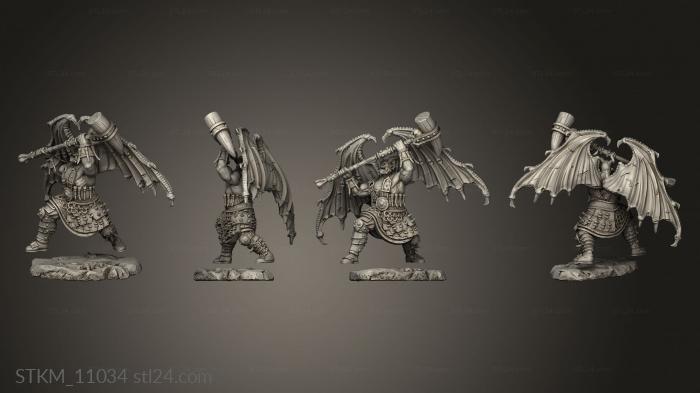 Figurines heroes, monsters and demons (Rathenites, STKM_11034) 3D models for cnc