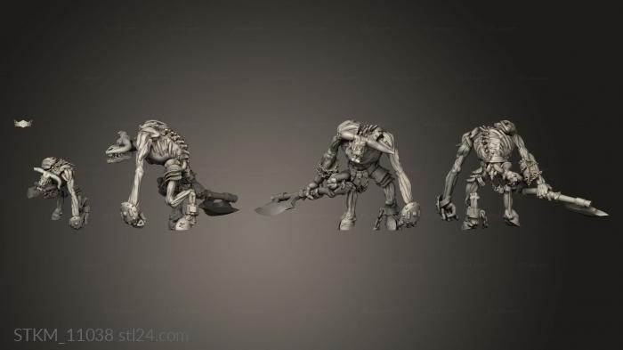 Figurines heroes, monsters and demons (Across the Realms Minotaur Skeleton, STKM_11038) 3D models for cnc