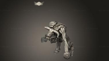 Figurines heroes, monsters and demons (Across the Realms Minotaur Skeleton, STKM_11038) 3D models for cnc