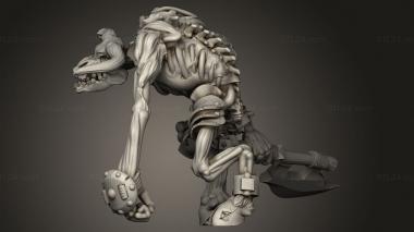 Figurines heroes, monsters and demons (Across the Realms Minotaur Skeleton, STKM_11038) 3D models for cnc