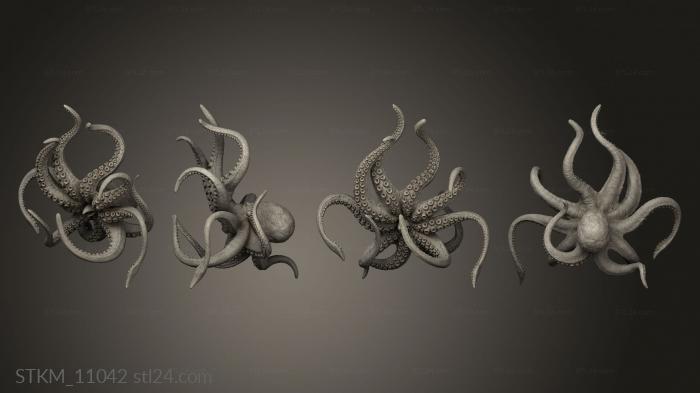 Figurines heroes, monsters and demons (Kraken, STKM_11042) 3D models for cnc