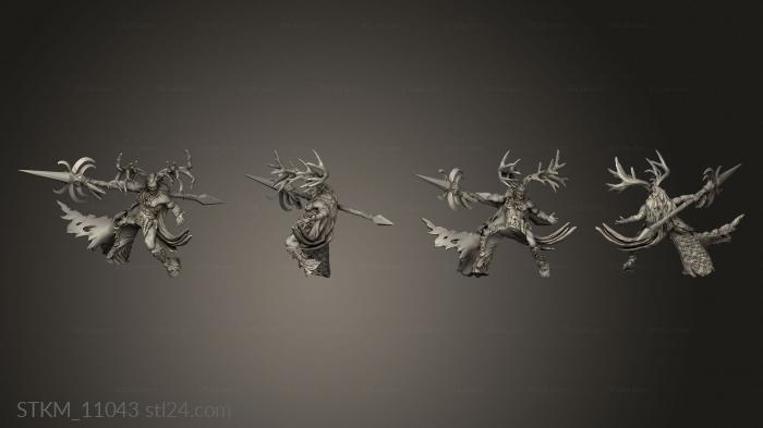 Figurines heroes, monsters and demons (Winter Fairies the Enchanted Forest Arkarium Huntmaster Oniniax, STKM_11043) 3D models for cnc