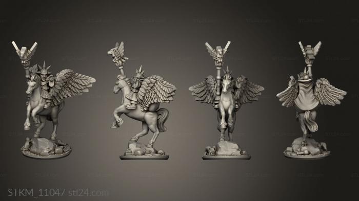 Figurines heroes, monsters and demons (Wizards Wizard mounted spell, STKM_11047) 3D models for cnc