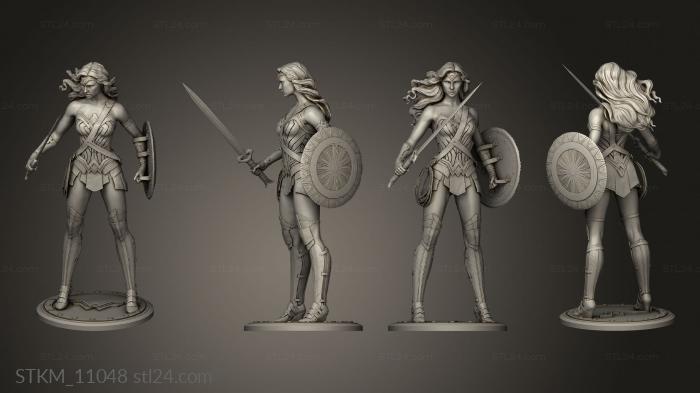 Figurines heroes, monsters and demons (Wonder Woman Gal Gadot, STKM_11048) 3D models for cnc