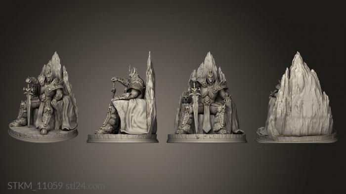 Figurines heroes, monsters and demons (Arthas Lich King, STKM_11059) 3D models for cnc