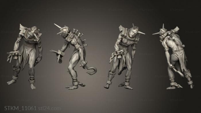 Figurines heroes, monsters and demons (Tormented Souls, STKM_11061) 3D models for cnc