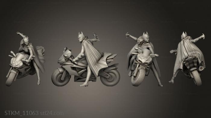 Figurines heroes, monsters and demons (Batgirl on Bike clothes, STKM_11063) 3D models for cnc