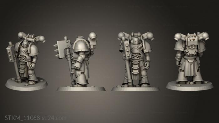 Figurines heroes, monsters and demons (Nurgle Infested Marines CE Plague Hammer, STKM_11068) 3D models for cnc