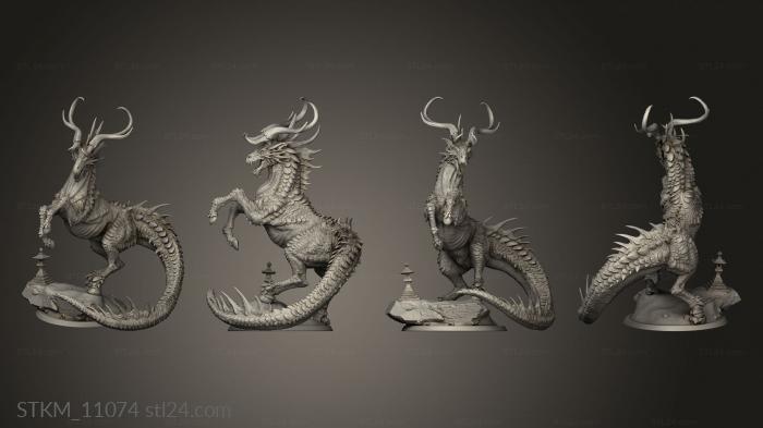 Figurines heroes, monsters and demons (Kirin Kirin, STKM_11074) 3D models for cnc