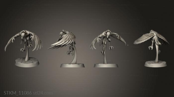 Figurines heroes, monsters and demons (Feather Folk Featherfolk Ranged Fighters flying weapon, STKM_11086) 3D models for cnc