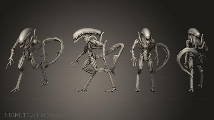 Figurines heroes, monsters and demons (Alien, STKM_11091) 3D models for cnc
