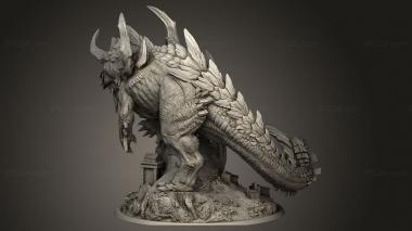 Figurines heroes, monsters and demons (Tarrasque Titan, STKM_11095) 3D models for cnc