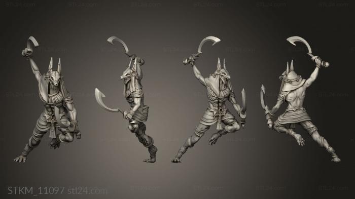 Figurines heroes, monsters and demons (Gods and Heroes Egypt TR Anubis Warrior, STKM_11097) 3D models for cnc
