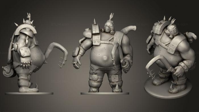 Статуэтки герои, монстры и демоны (Бродяга из Overwatch, STKM_1110) 3D модель для ЧПУ станка
