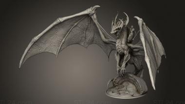 Figurines heroes, monsters and demons (Ancient Green Dragon ted, STKM_11101) 3D models for cnc