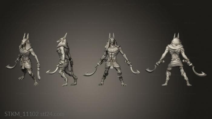 Figurines heroes, monsters and demons (Gods and Heroes Egypt TR Anubis Warrior OFF, STKM_11102) 3D models for cnc
