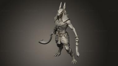 Figurines heroes, monsters and demons (Gods and Heroes Egypt TR Anubis Warrior OFF, STKM_11102) 3D models for cnc