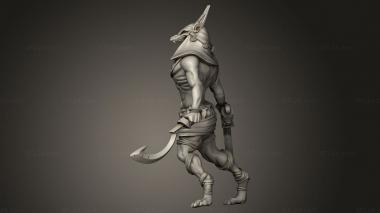 Figurines heroes, monsters and demons (Gods and Heroes Egypt TR Anubis Warrior OFF, STKM_11102) 3D models for cnc