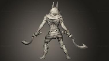 Figurines heroes, monsters and demons (Gods and Heroes Egypt TR Anubis Warrior OFF, STKM_11102) 3D models for cnc