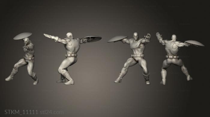 Figurines heroes, monsters and demons (captain america mvci Mv Ia, STKM_11111) 3D models for cnc