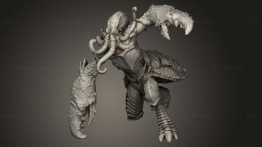 Figurines heroes, monsters and demons (End Depth Octo Crab Attacking, STKM_11114) 3D models for cnc