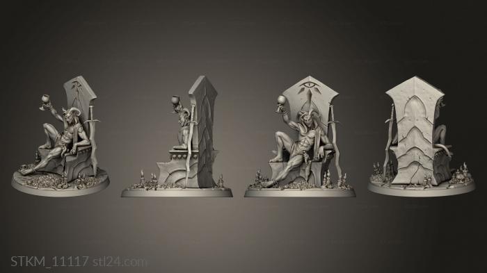 Статуэтки герои, монстры и демоны (Городские интриги: Баал на своем троне,Пинап, STKM_11117) 3D модель для ЧПУ станка