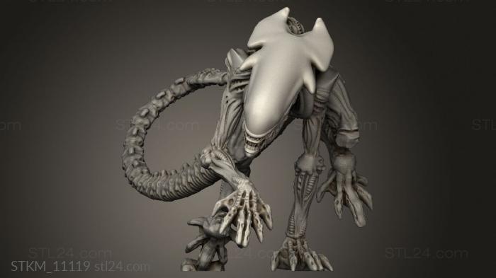 Figurines heroes, monsters and demons (Sci Fi CHEETAH ALIEN, STKM_11119) 3D models for cnc